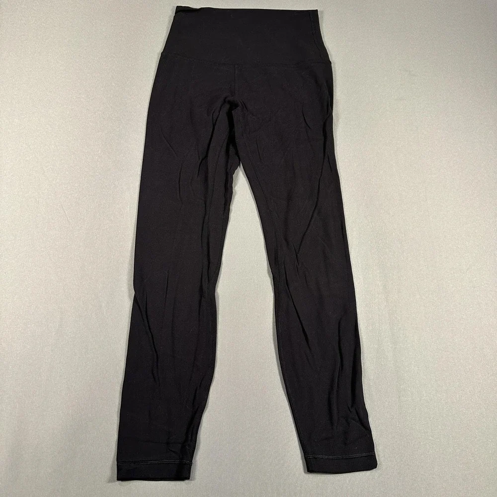 Lululemon Leggings Womens 4 Black High Rise Ankle Yoga Athletic Stretch Gym